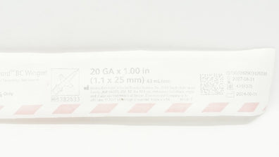 BD 382633 Insyte Autoguard BC Winged Shielded IV Cath. 20GA x 1.00inch 63ml/min